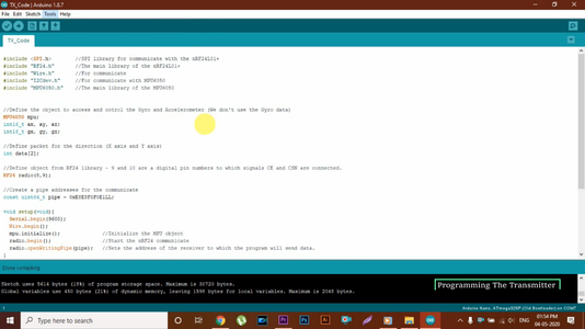 How to Make Arduino Gesture Control Robot at Home Using Radio Module ...