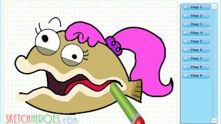 How to Draw Clamantha From Fish Hooks