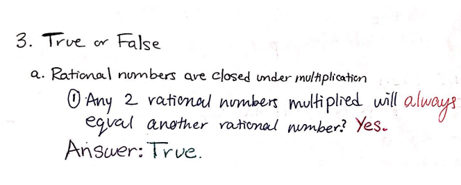 True or False? Rational Numbers Are Closed Under Multiplication