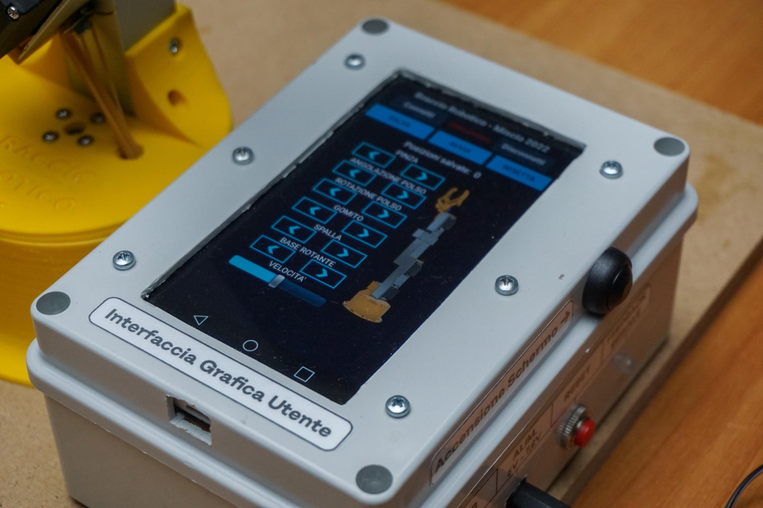 Arduino Robotic Arm Controlled by Touch Interface