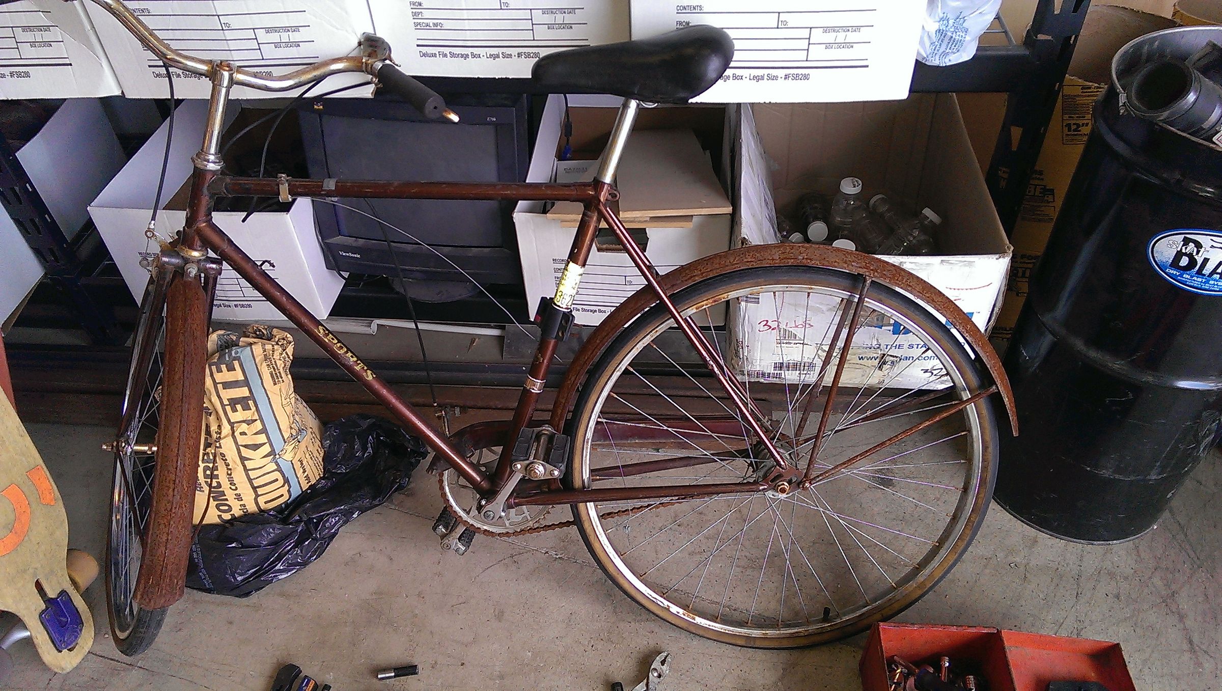 Restoring a bike at TechShop.