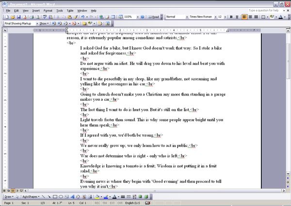 Quick Formatting With Notepad and Word : 8 Steps - Instructables
