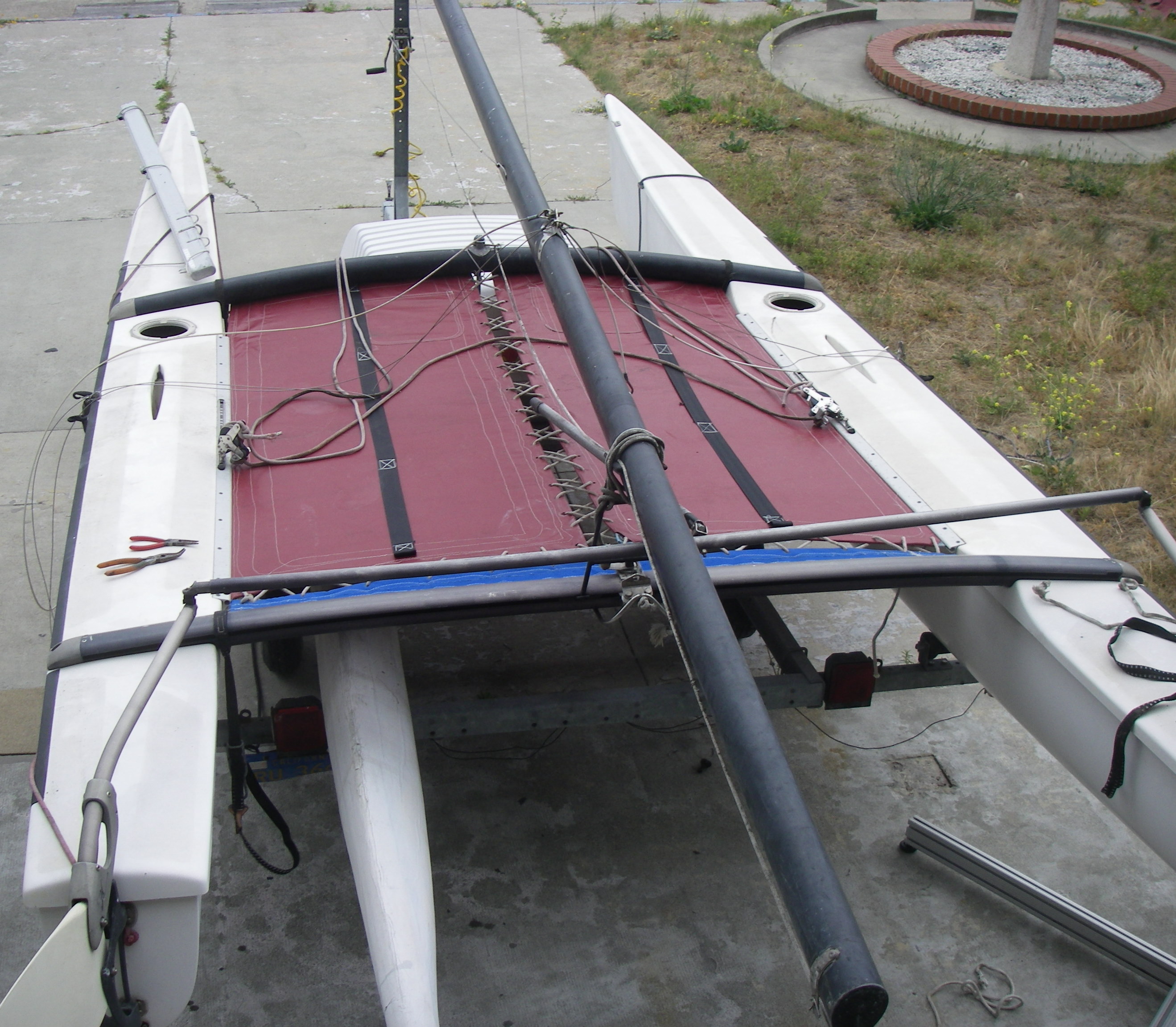 Make a Hobie 18 Trampoline From Truck Tarp