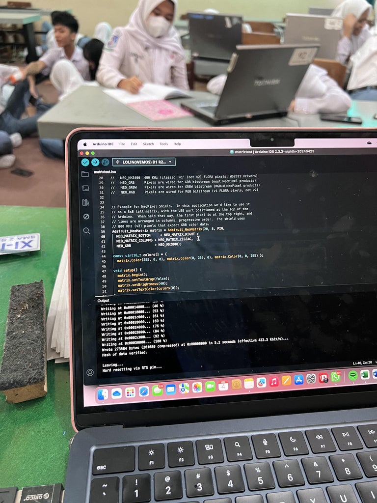 Membuat Running Text Dengan RGB LED Neopixel Neomatrix Melalui Arduino ...