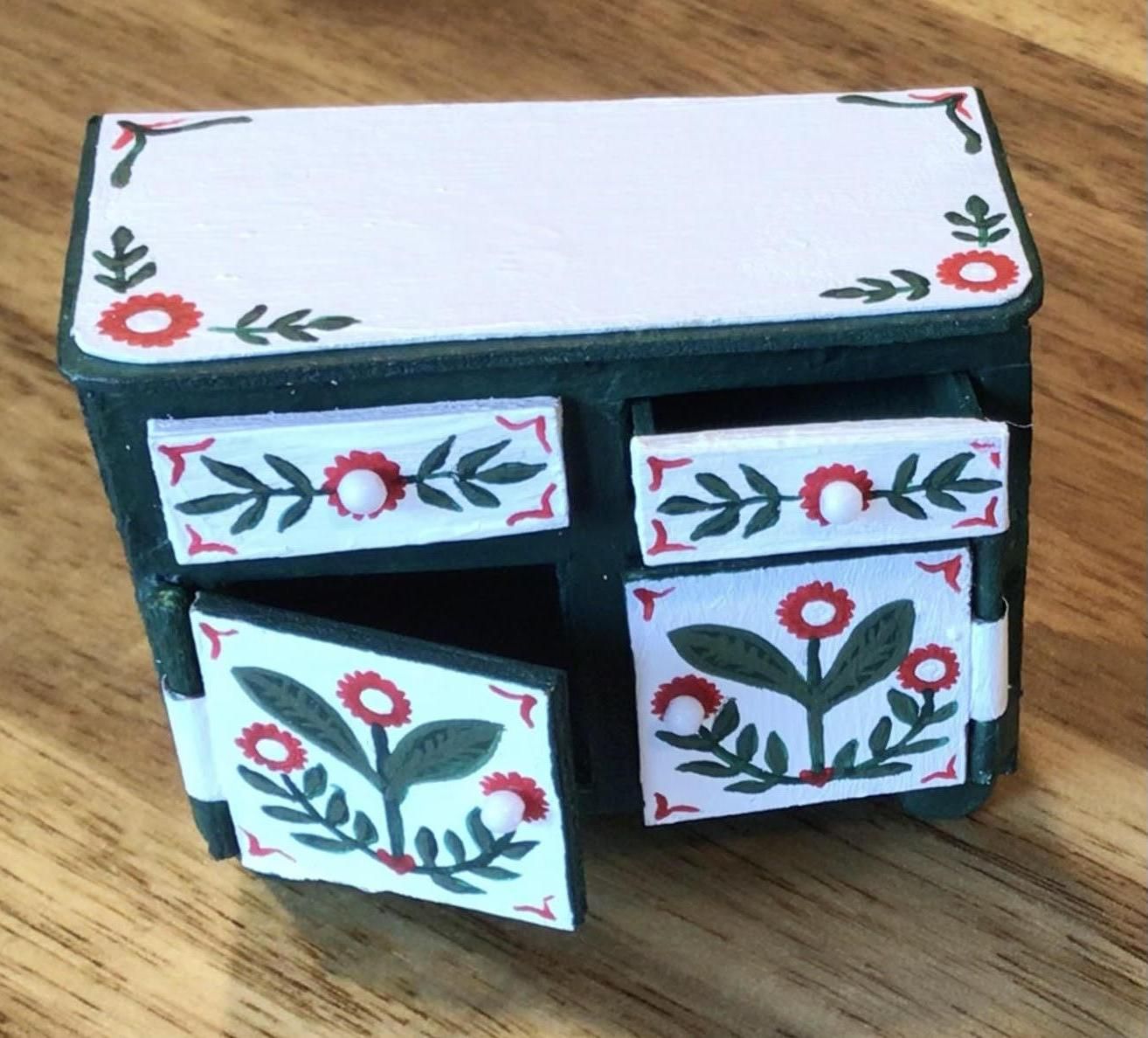 Painted Dollhouse Kitchen Dresser