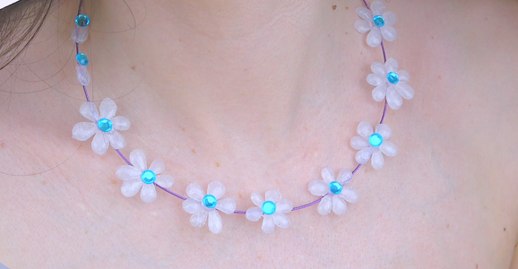 Hot Glue Flower Necklace