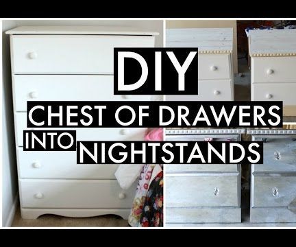 Cut Dresser in Half + Made 2 Nightstands