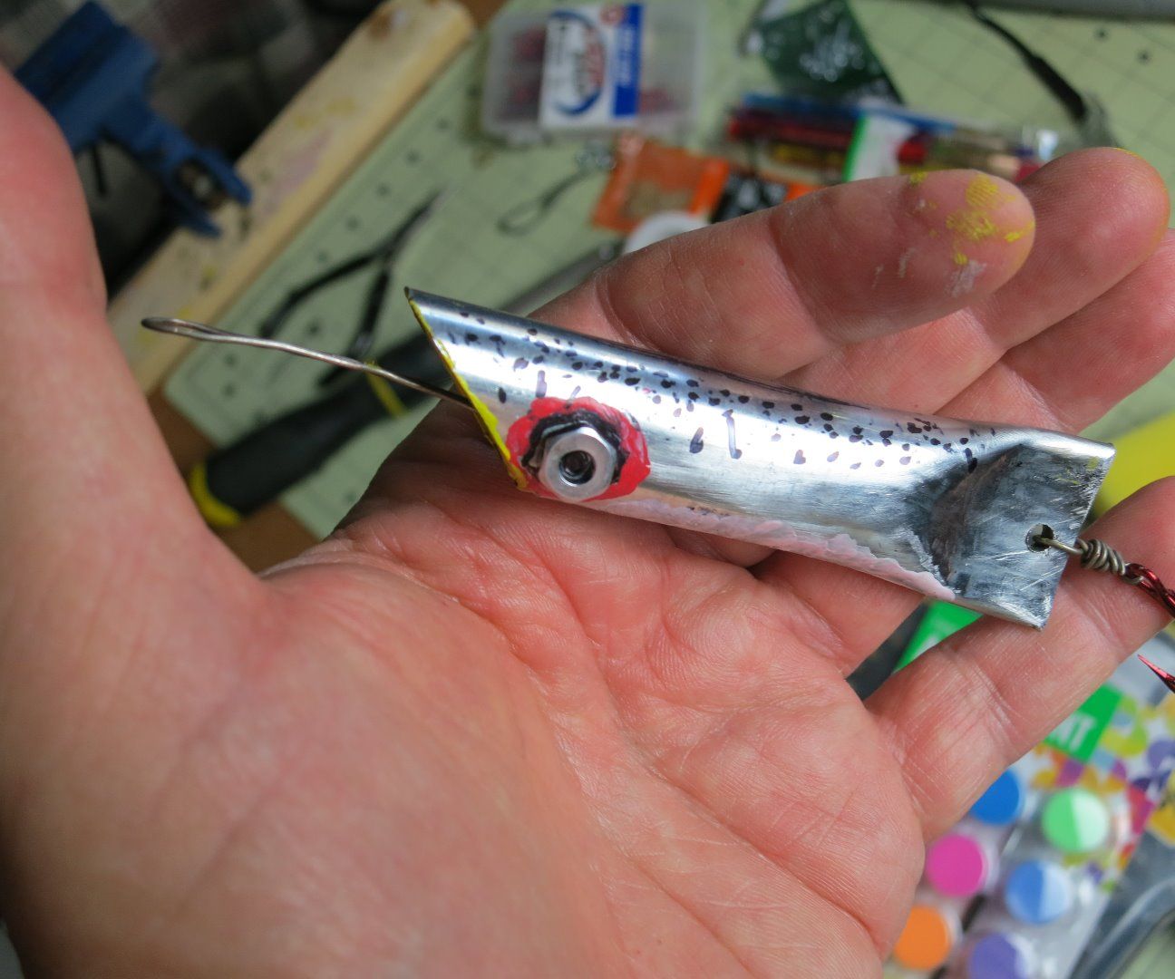DIY Ten cent conduit pipe fishing lure