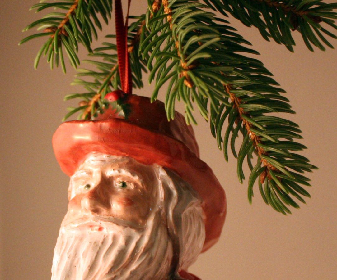 Learning to Make Plaster Molds 1 - Santa Ornament