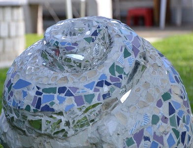 Garden Sculpture With Mosaic