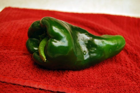 Charring the Poblano