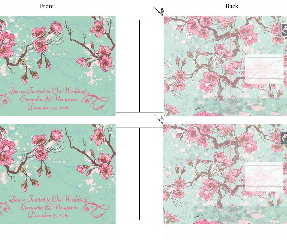 Wedding Invitation Postcard