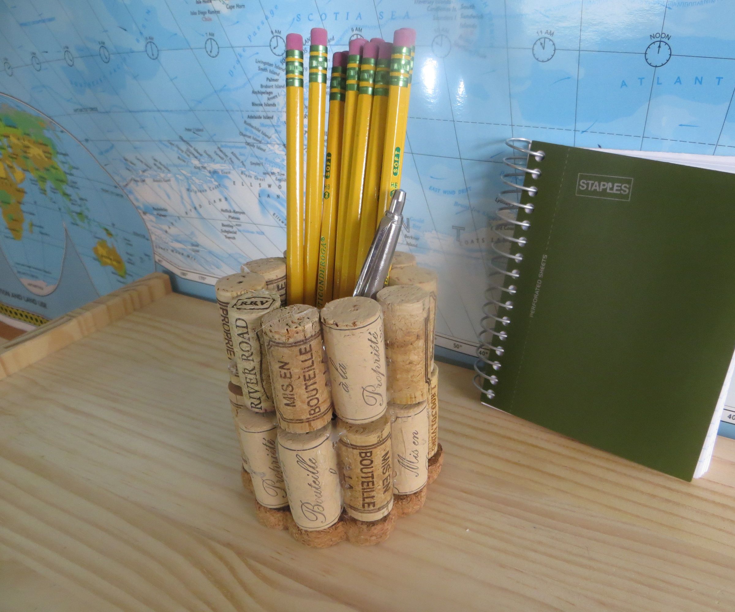 Cork Pencil Holder