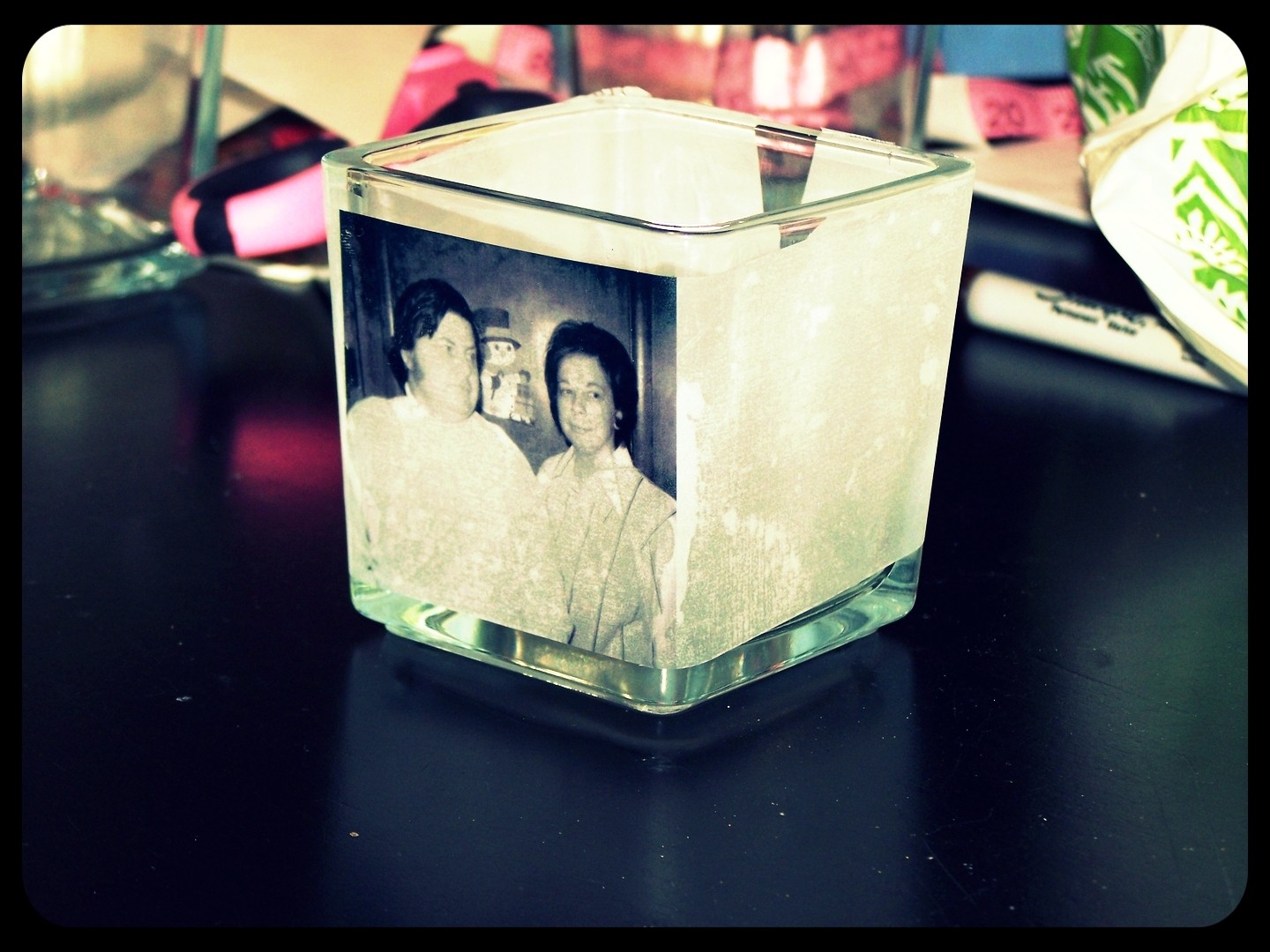 Easy Photo Candle Holders