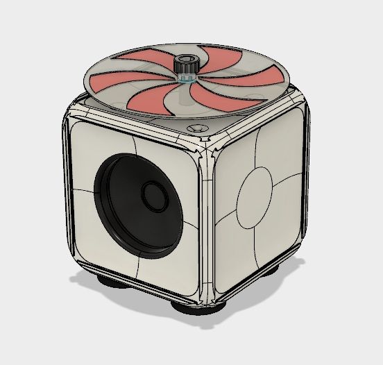 Speakers With Changeable Discs for Wall Projections and Suckers for Mountability on Flat Surfaces