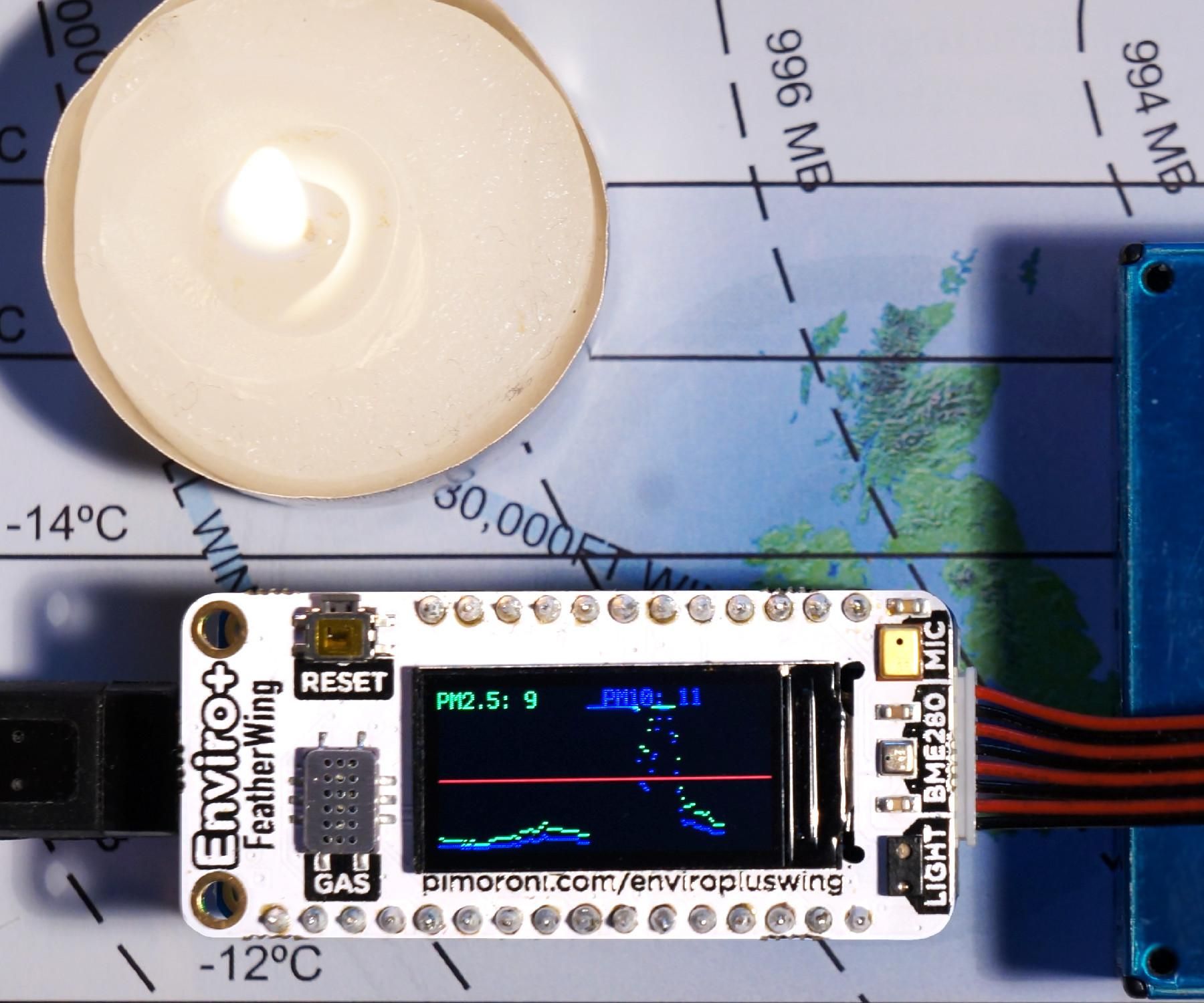 Using the Pimoroni Enviro+ FeatherWing With the Adafruit Feather