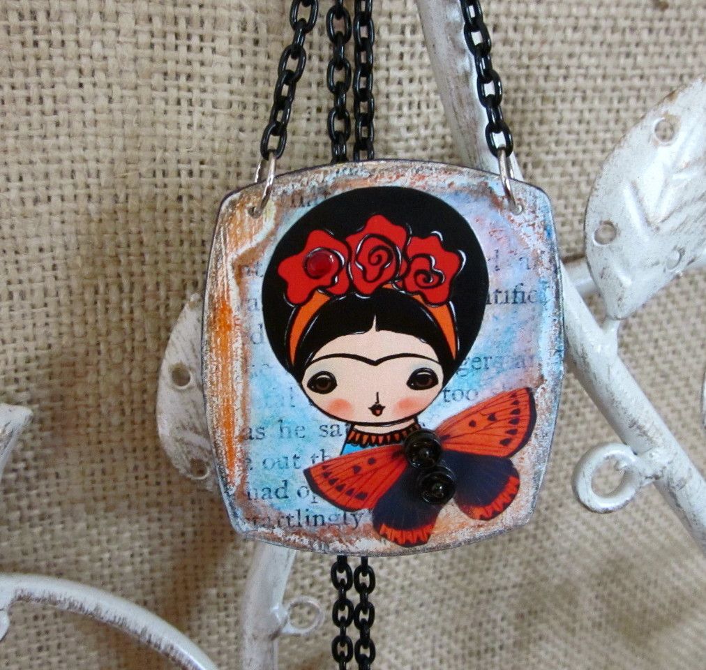 Altered Game Piece Pendant Necklace