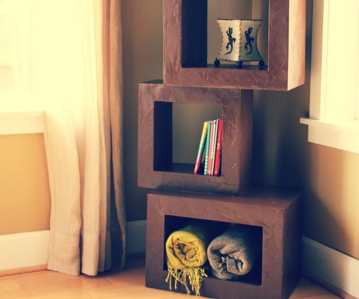 The Bookshelf in 2 Ways... How to Recycle Used Cardboards to Create Customized Furniture!