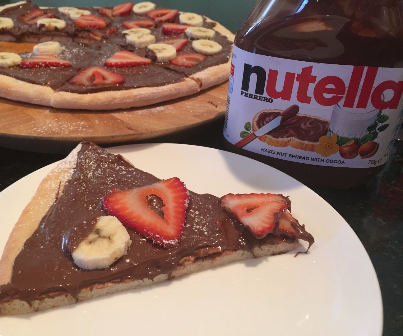 Nutella Dessert Pizza (Dough From Scratch!!)
