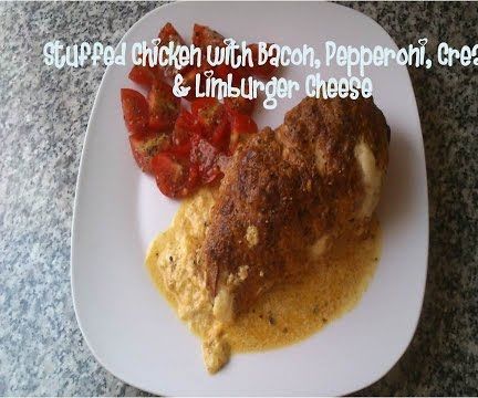 Stuffed Chicken With Bacon, Pepperoni, Cream & Limburger Cheese Recipe