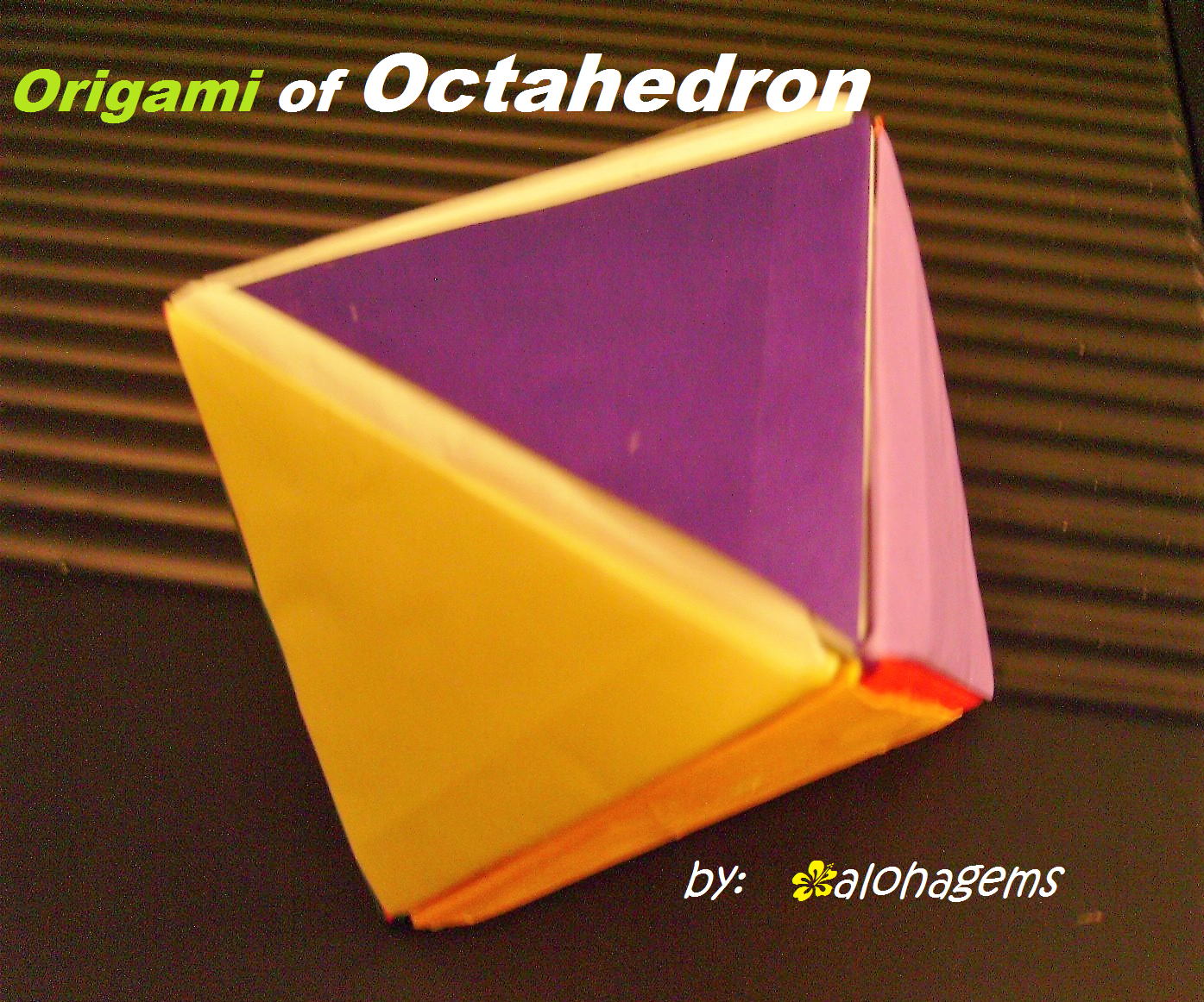 Origami of Platonic Solids: Octahedron