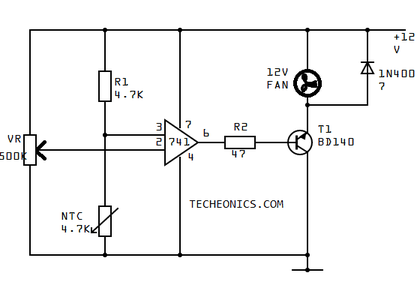 Automatic Fan Controller Based on Temperature With UA741 IC : 8 Steps ...