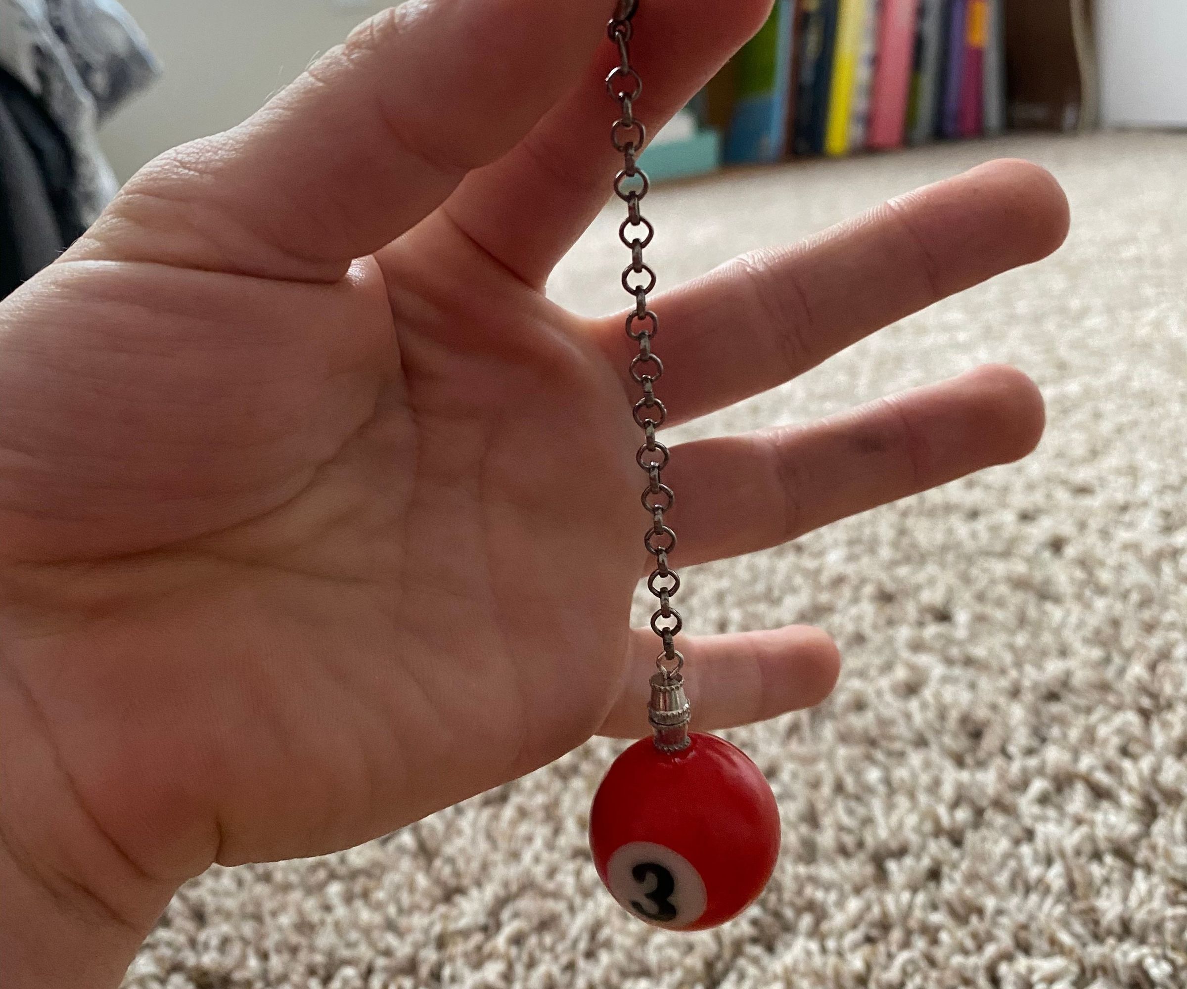 Mini-Pool Ball Keychain