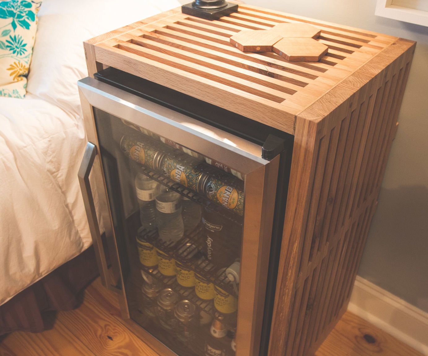 End Table With Built in Fridge