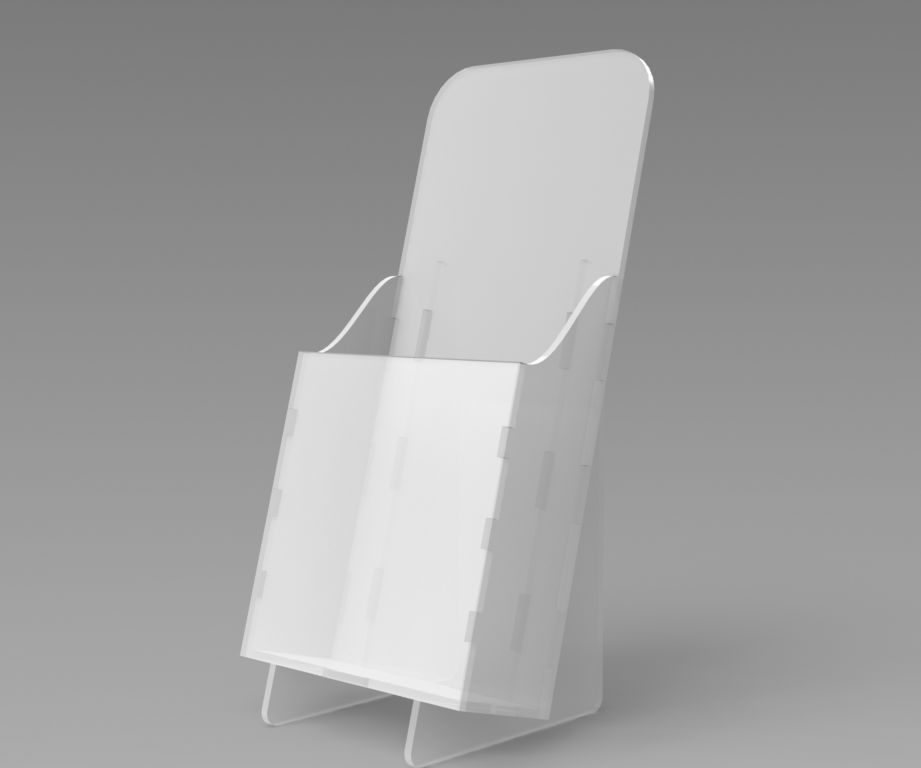 Leaflet Stand for 3x Folded A4 Papers