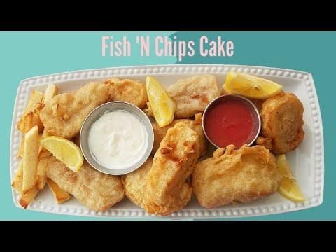 'Fish & Chips' Illusion Cake Bites