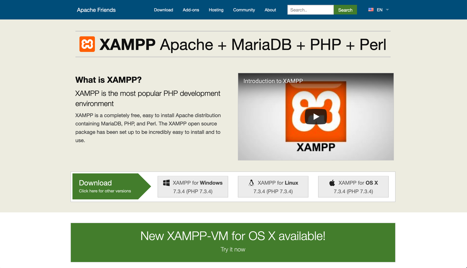 Downloading XAMPP From Apache