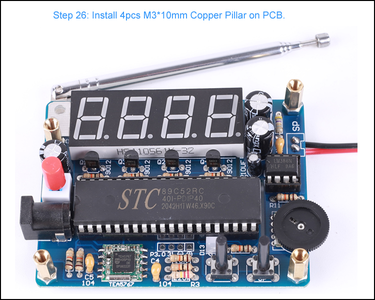 Install 4pcs M3*10mm Copper Pillar on PCB