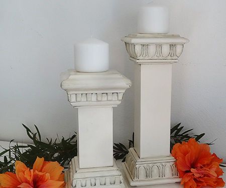 Faux Vintage Candle Holders