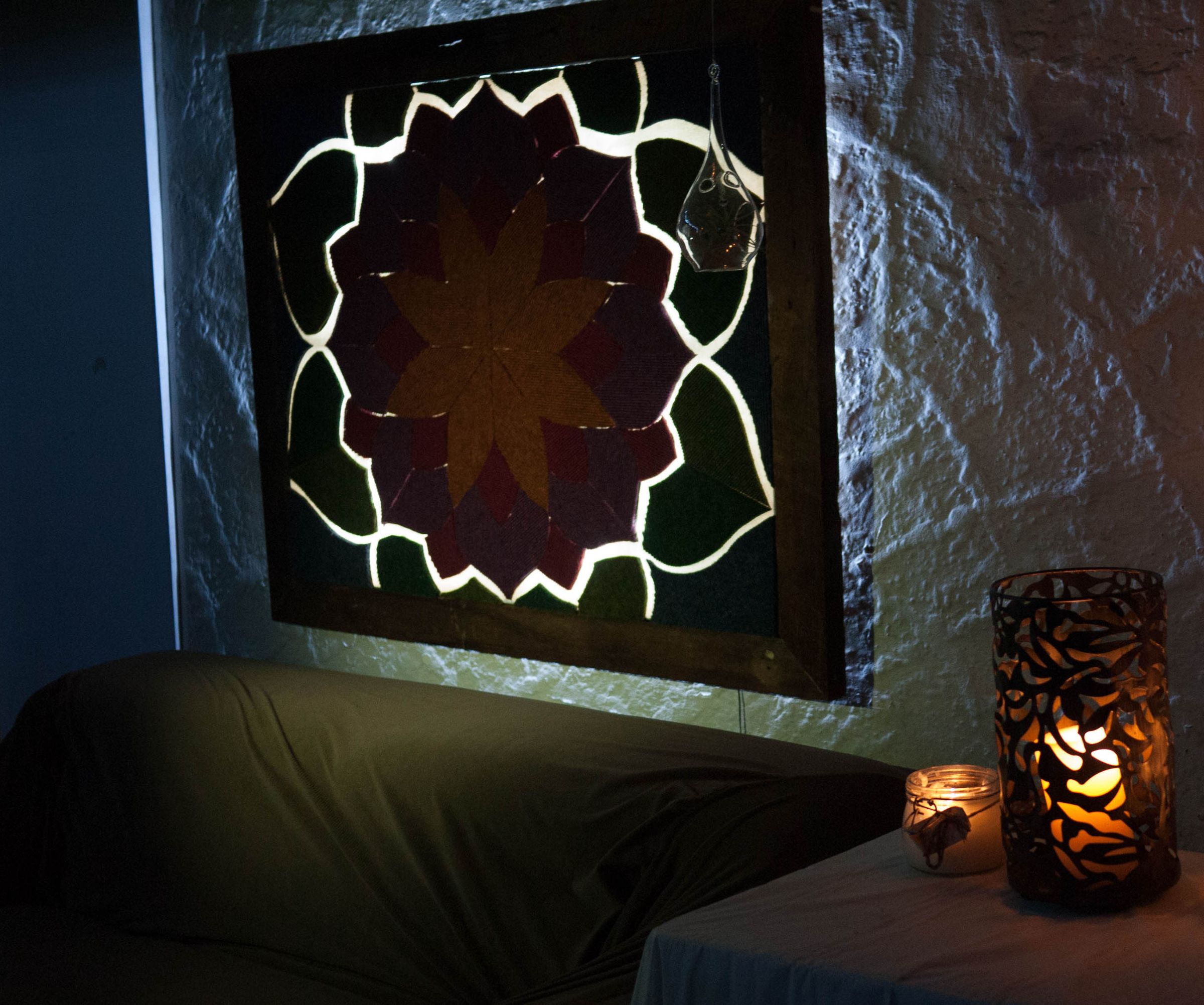 Recycled Carpet Mandala Mosaic