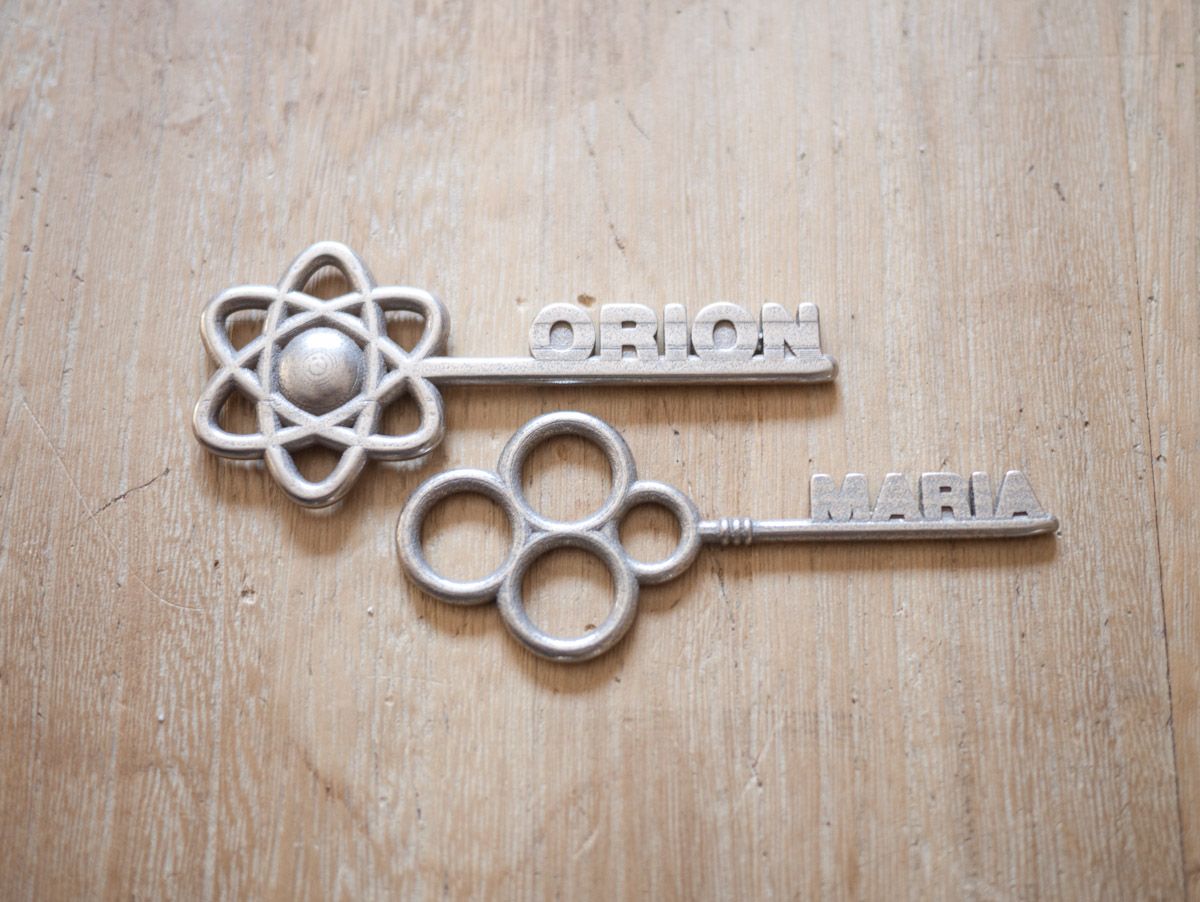 3D Printed Steel Name Keys