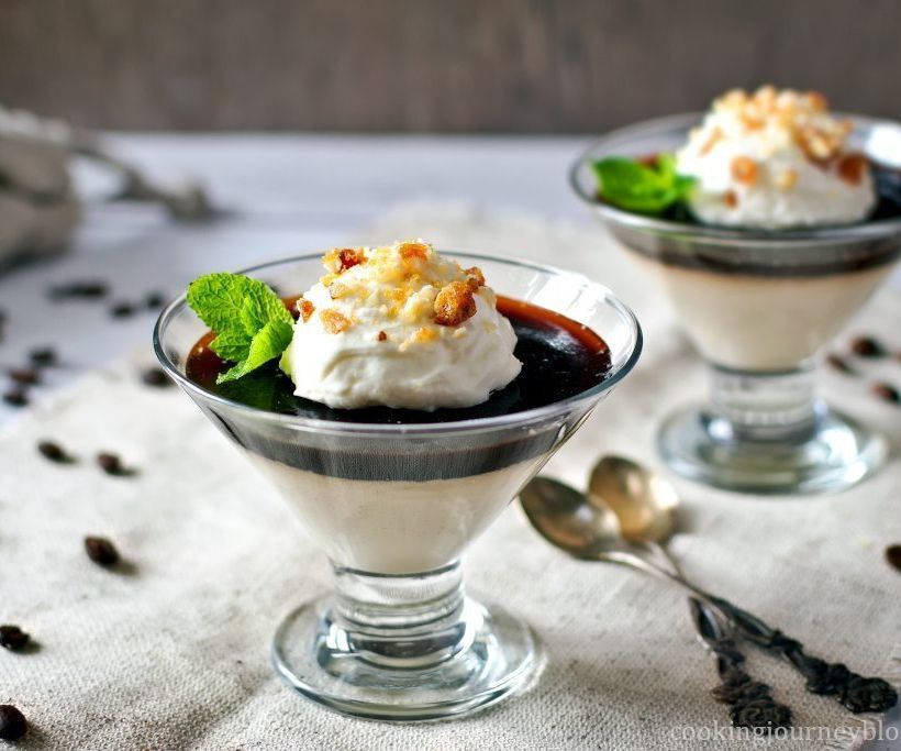 Coffee Panna Cotta Without Gelatin