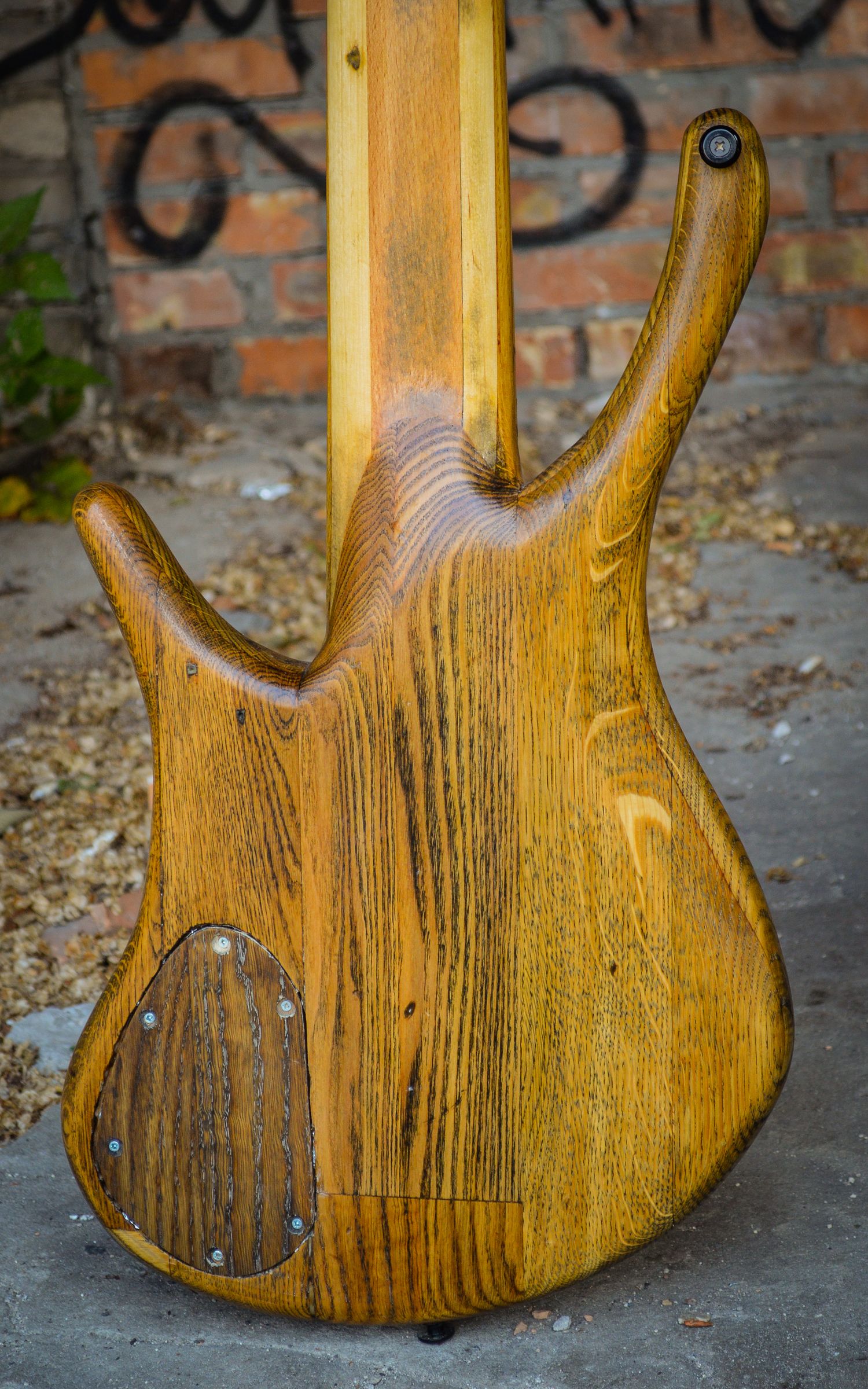 6 String Bass Guitar Made With Wood From Recycling Been 10 Steps