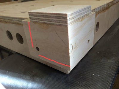 Leg Hole Cutting Guide and Leg Holes