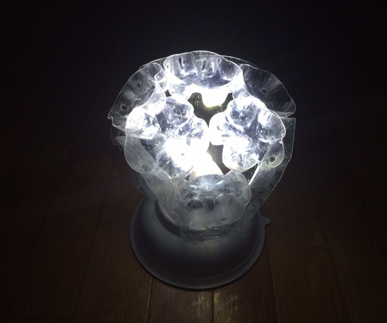 Lamp Shade Made From Plastic Bottles