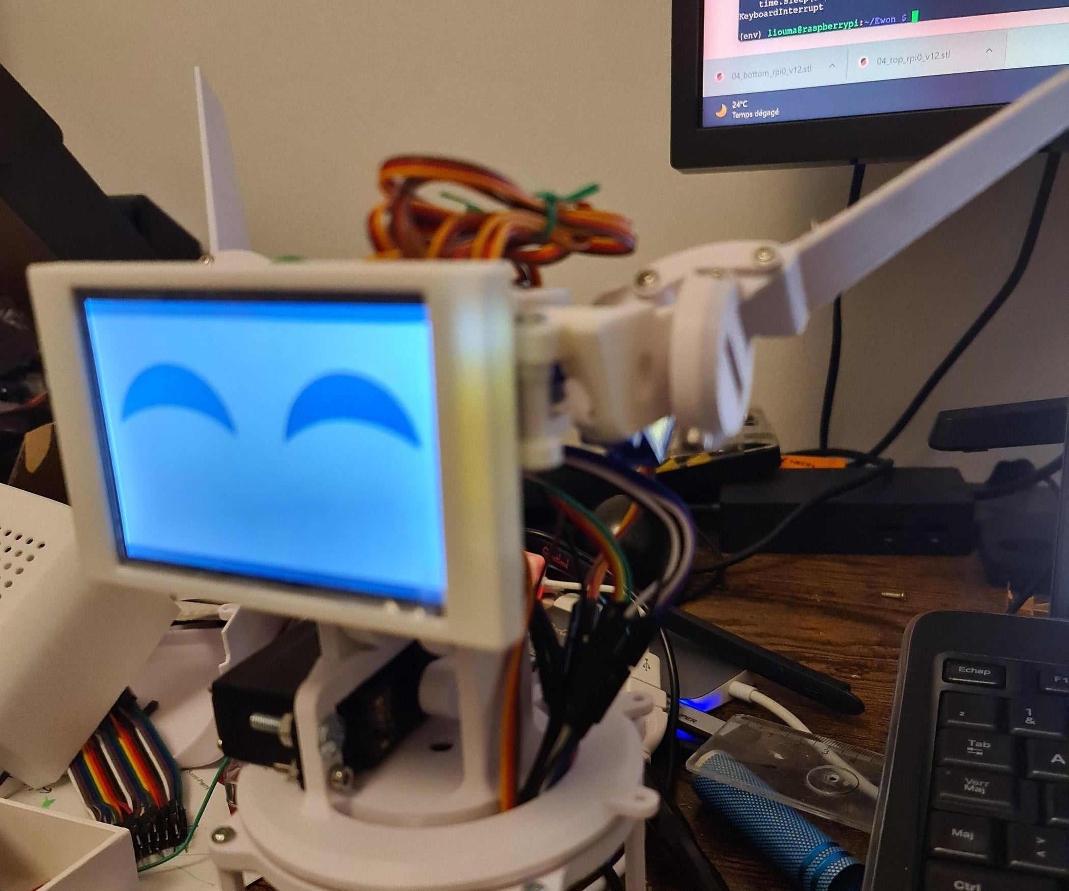 Raspberry Pi Robot With Google Assistant Expresing Robotic Emotions ...