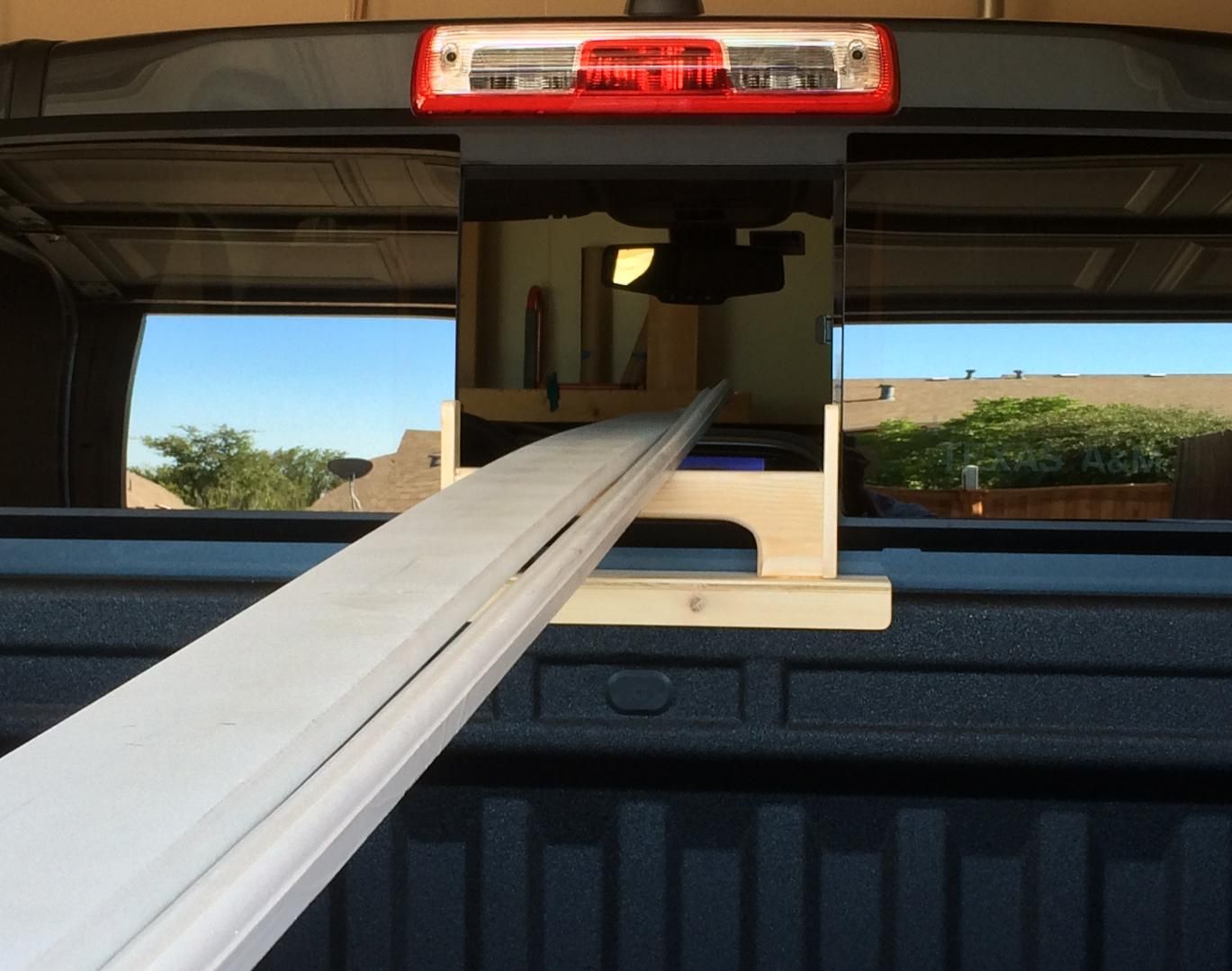 Thru-window Long Board Support for Pick-up Trucks