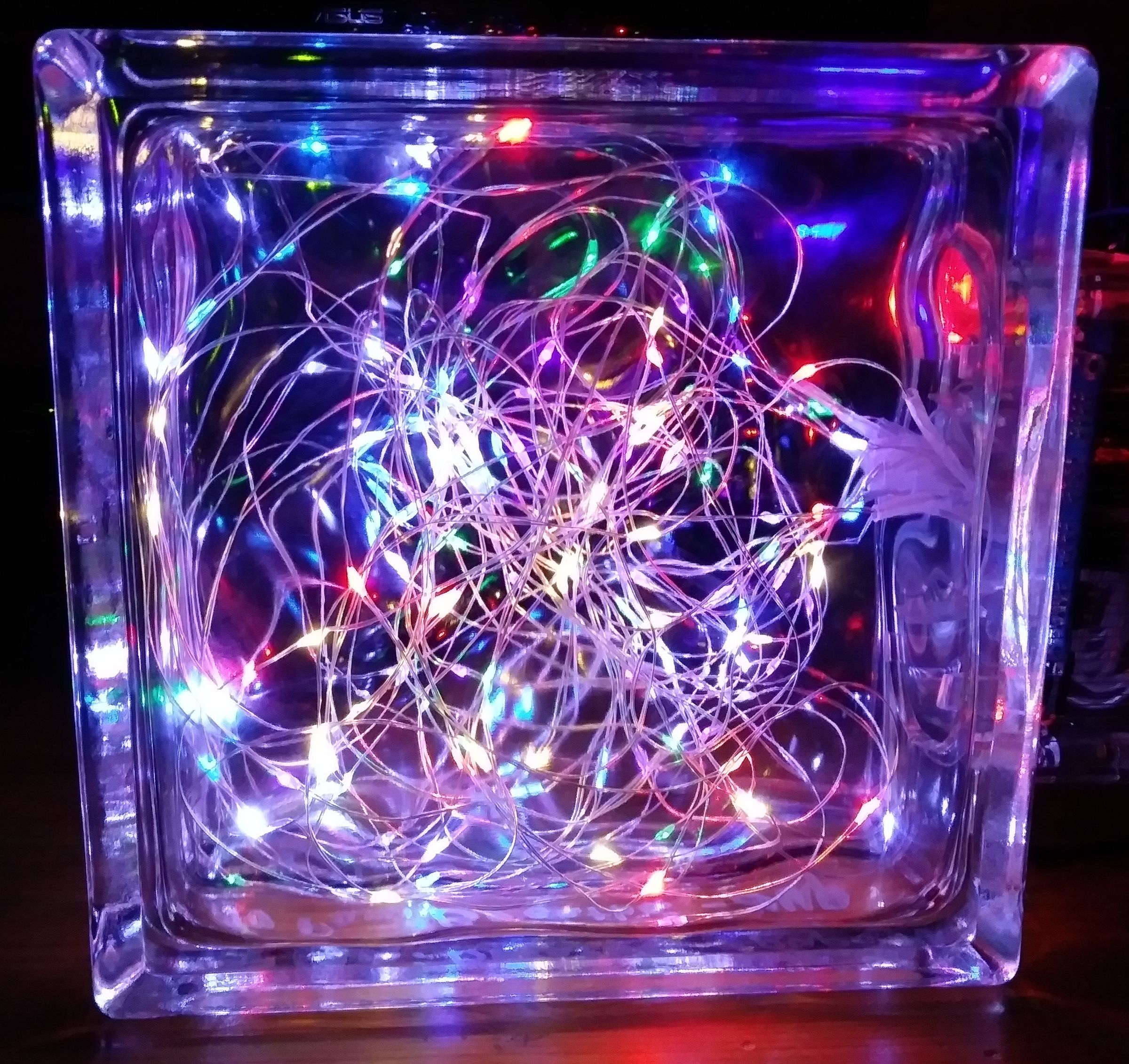 Breathe Fading Fairy Lights in a Glass Block 6 Steps Instructables