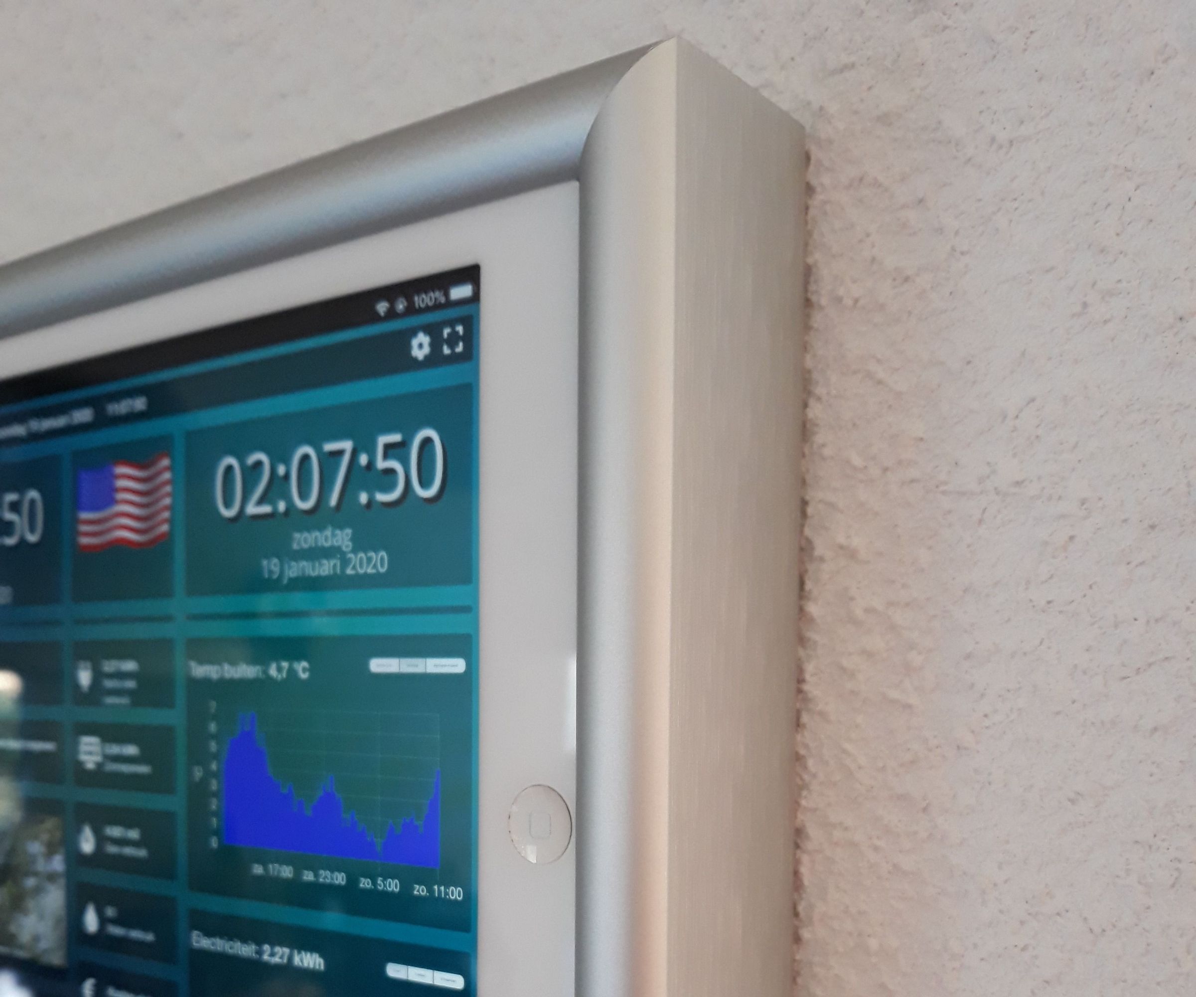 Wall Mount for IPad As Home Automation Control Panel, Using Servo Controlled Magnet to Activate Screen