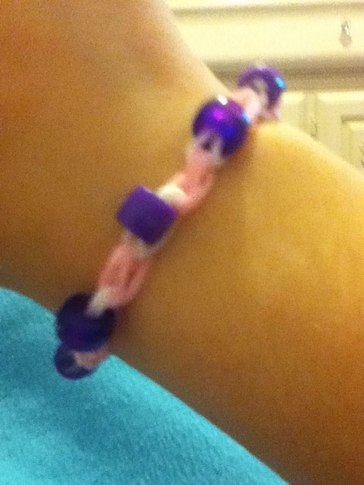 Beaded Single Rainbow Loom Bracelet