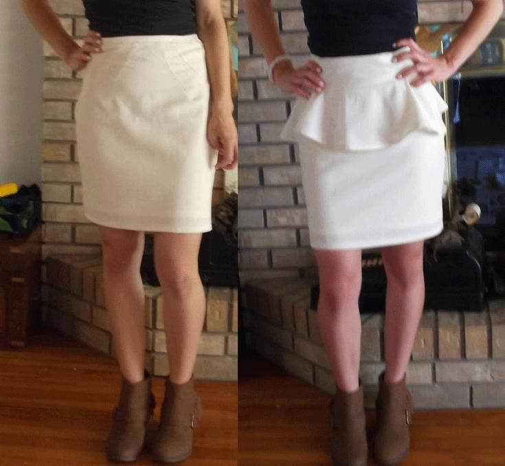 Removable Peplum Skirt Two Ways