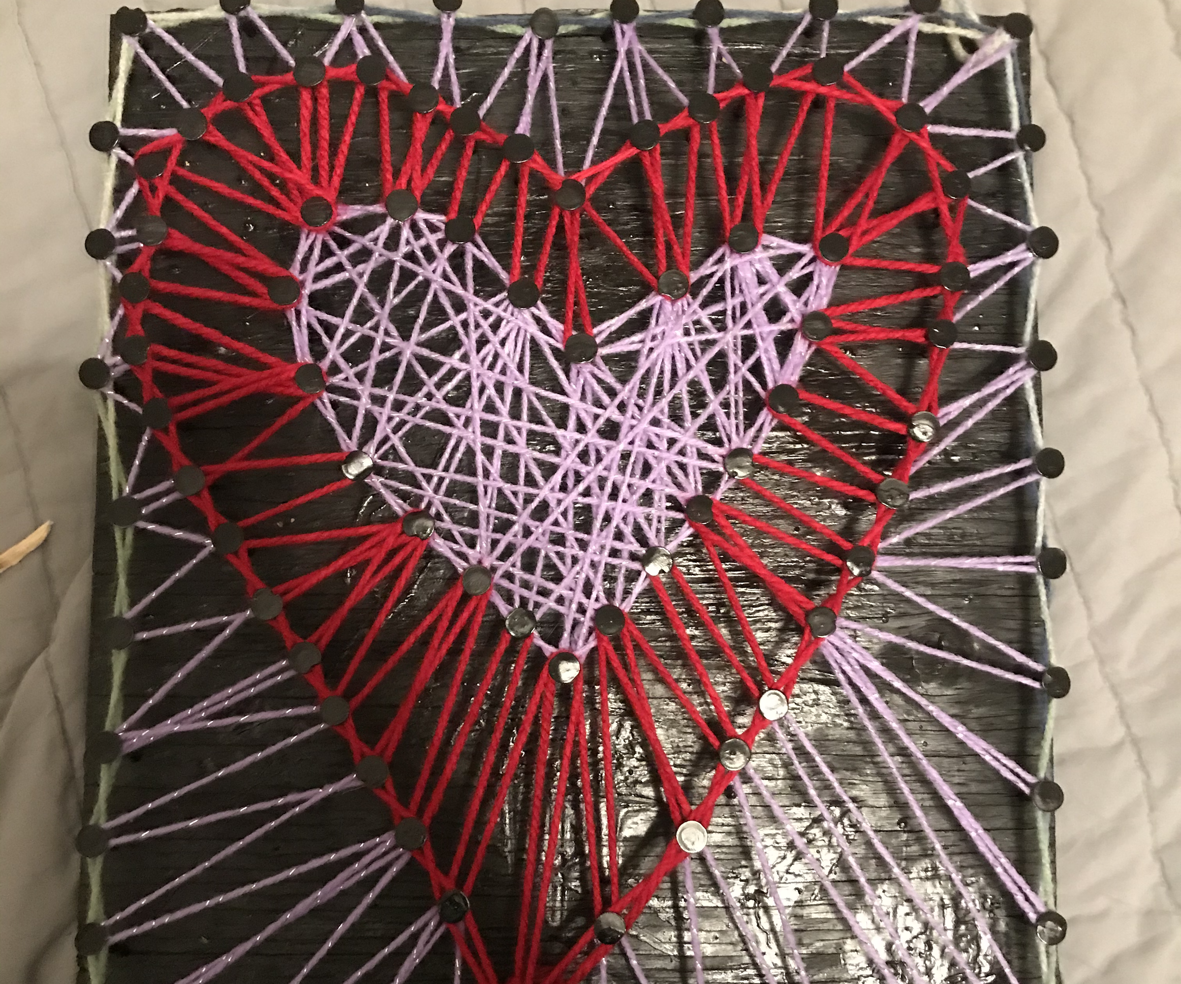 How to Make a String Heart on a Wood!!!