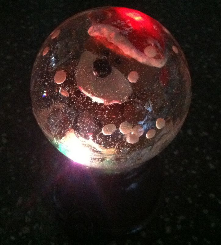 Mini Light Up Faux Snow Globe