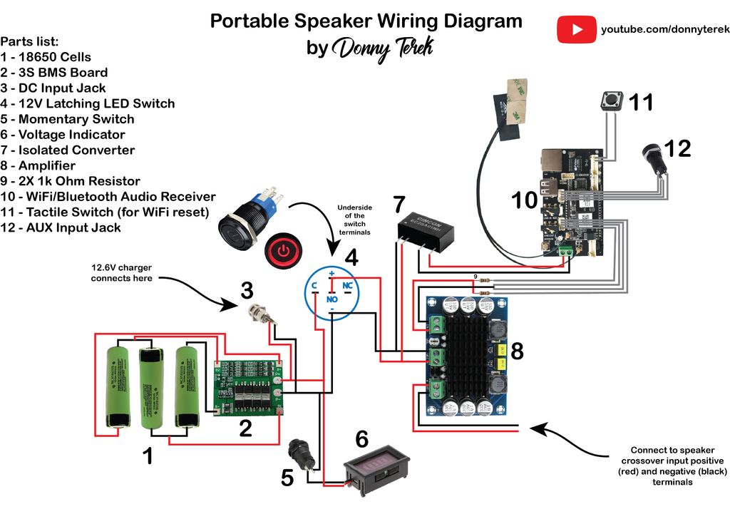 Old Speaker Conversion To Bluetooth Boombox 8 Steps With