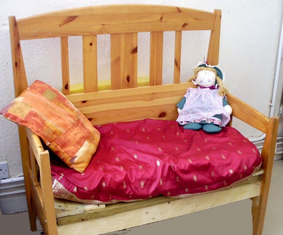 Sofa Made From a Bed Frame