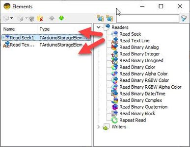 In Visuino Set Components